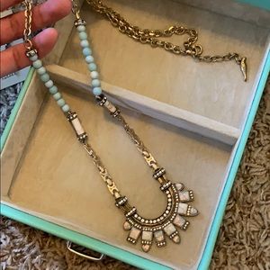 Lunette long pendant necklace